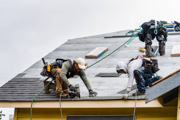 Professional Emergency Roof Repair technician working in Gladwin, MI